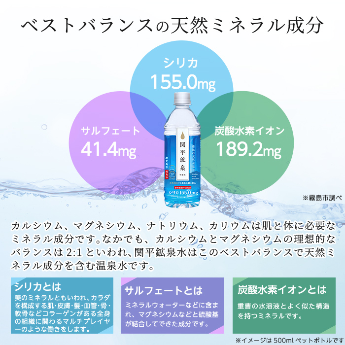 K-185 ＜定期便・全3回＞関平鉱泉水10L×2箱ずつお届け(計6箱)【関平鉱泉所】 霧島市 シリカ シリカ水 水 シリカミネラルウォーター