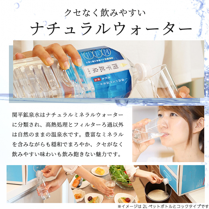 K-185 ＜定期便・全3回＞関平鉱泉水10L×2箱ずつお届け(計6箱)【関平鉱泉所】 霧島市 シリカ シリカ水 水 シリカミネラルウォーター