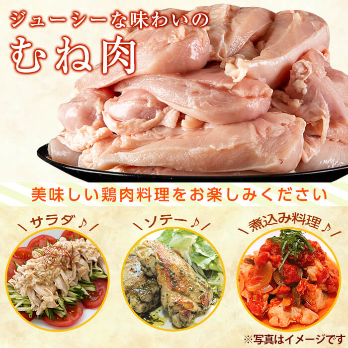 A0-272 森林どり むね肉(2kg×3袋・計6kg)【ウェルファムフーズ】