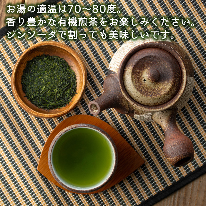 K-222 特上有機煎茶2本セット(80g×2本) 【ヘンタ製茶】霧島産 お茶 茶葉 煎茶 緑茶 銘茶 セット 詰合せ