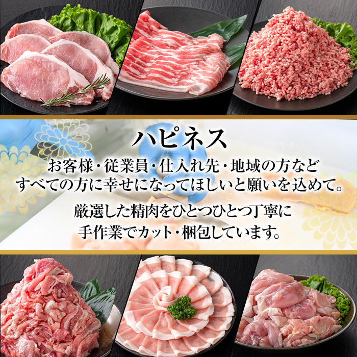K-614 《数量限定》鹿児島県産豚＆鶏セット(計2.8kg)【ハピネス】霧島市 肉 豚肉 豚 精肉 鹿児島県産 切り落とし モモ ムネ カット済 セットセット 小分け 食べ比べ 冷凍