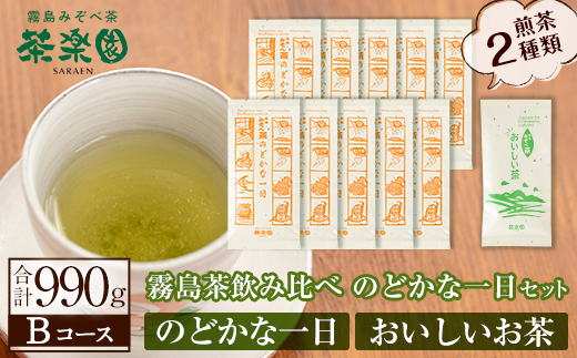 B0-203 霧島茶のどかな一日2種セットBコース(合計990g)【茶楽園】