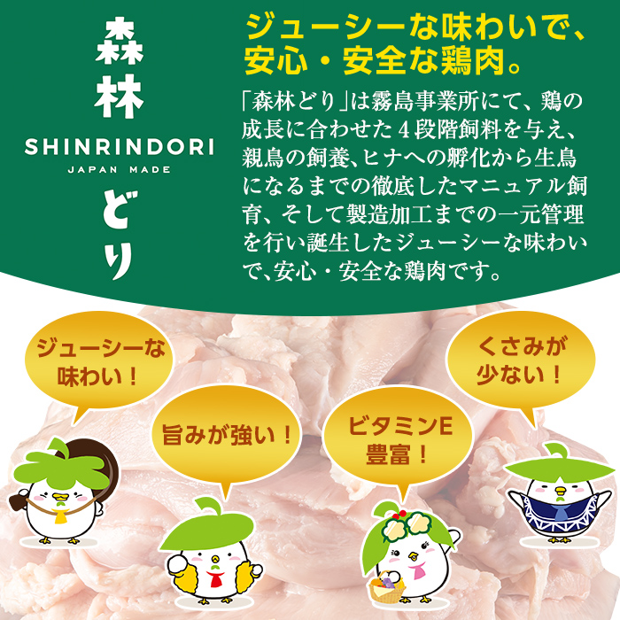 A0-272 森林どり むね肉(2kg×3袋・計6kg)【ウェルファムフーズ】