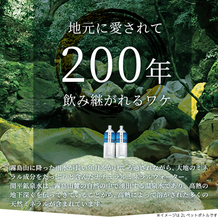 K-185 ＜定期便・全3回＞関平鉱泉水10L×2箱ずつお届け(計6箱)【関平鉱泉所】 霧島市 シリカ シリカ水 水 シリカミネラルウォーター