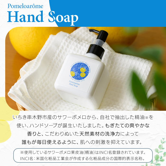 サワーポメロハンドソープ (200ml×6本) いちき串木野市 ルシエルフュゼ サワーポメロ 柑橘 大橘 みかん ハンドソープ 手洗い 液体せっけん 泡 衛生 洗浄 ハンドケア 肌 香り アロマ 精油 エッセンシャルオイル【LeCiel+b2-cafe】【E-169H】