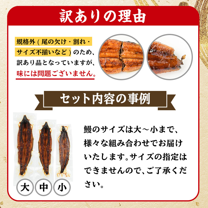 ＜訳あり・期間限定＞国産うなぎ(鹿児島県産うなぎ)蒲焼(6尾・計約920g) 国産 国産魚 九州産 鹿児島県産 魚 魚介 魚介類 鰻 うなぎ 蒲焼き 訳アリ 規格外 限定 惣菜 冷凍【南竹鰻加工】【00-025-09-60】