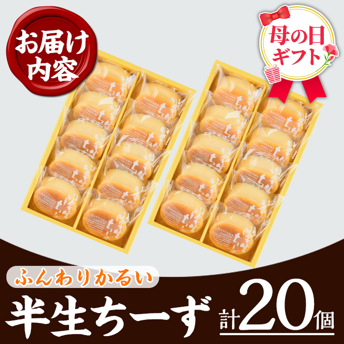 ＜2026年 母の日ギフト＞半生ちーず(計20個) スイーツ チーズケーキ お菓子 銘菓 冷凍 ギフト 個包装 詰め合わせ 詰合せ 贈り物 贈答 ギフト プレゼント 洋菓子 母の日 のし 熨斗【菓子処 菊屋】【MDA-004H】