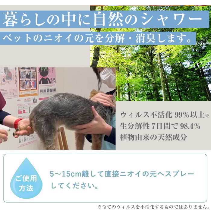 ナノコロナチュレSSSEN ペットスプレーセット(スプレーボトル：200ml×1本・詰替用パウチ：180ml×4個) ペットスプレー 洗浄 除菌 消臭 ペット用品 衛生用品 植物由来 温泉水 天然成分 犬 猫【Nexting】【A-1645H】