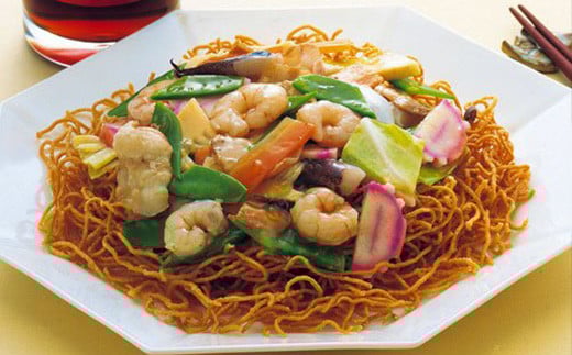 鹿児島流あんかけ焼そば(16食)焼きそば やきそば 麺 太麺 揚げ麺 中華麺 めん 油揚げ麺 麺類 黒酢 ソース付 常温 【イシマル食品】【A-1500H】