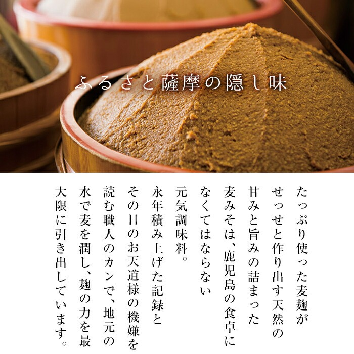 サクラカネヨ てんがら味噌セット (850g×4個・計3.4kg) 九州 鹿児島 味噌 みそ 麦味噌 麦みそ 調味料 味噌汁 豚汁【吉村醸造】【A-1929H】