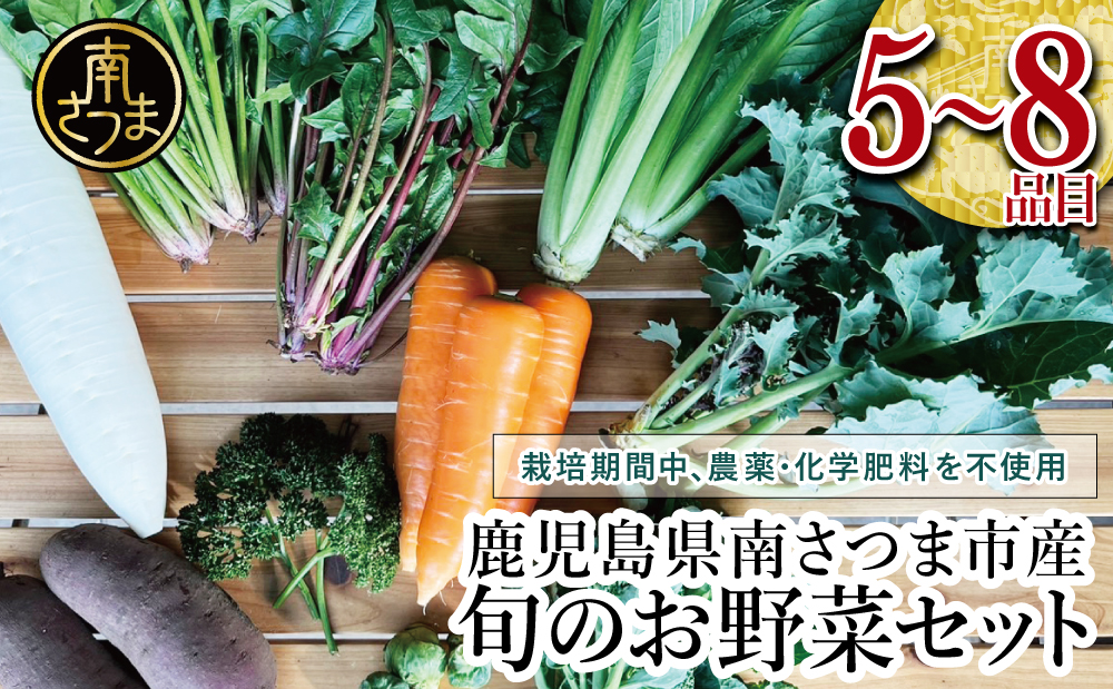 【鹿児島県南さつま市産】福元農園 旬のお野菜 おまかせセット 1箱（5～8品目） 野菜 詰め合わせ 数量限定 鹿児島 南さつま市
