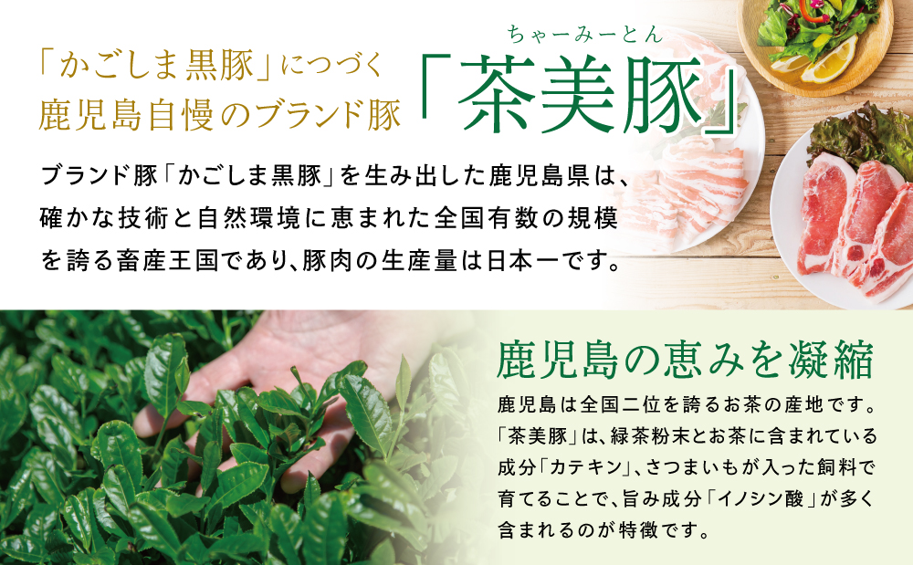 【鹿児島県産】ブランド豚 茶美豚 ロース とんかつ・ソテー用 計900g（300g×3P） 肉 お肉 焼肉 炒め物 とんかつ ステーキ ソテー 照焼き おかず 惣菜 お弁当 豚肉 かごしま グルメ 冷凍 JA食肉かごしま