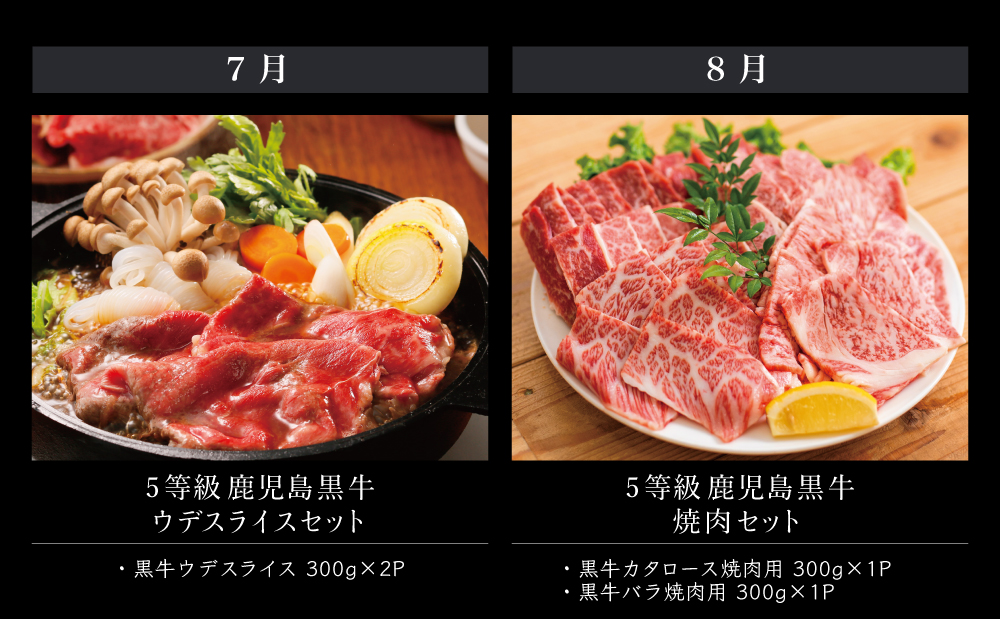 【JA食肉かごしま】鹿児島黒牛 定期便（全12回） かごしまブランド 黒毛和牛 和牛 牛肉 お肉 霜降り 赤身 ステーキ 焼肉 焼き肉 バーベキュー BBQ すき焼き しゃぶしゃぶ 食べ比べ 定期便 JA食肉かごしま 南さつま市