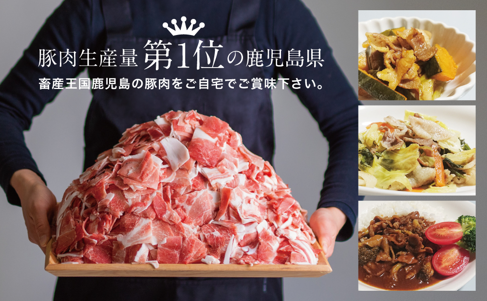 【鹿児島県産】 豚こま切れ 計5kg（小分け500g×10袋・バラ凍結）生活応援！ コマ切れ 細切れ 小分け 炒め物 冷凍 お肉 豚肉 訳あり スターゼン 南さつま市