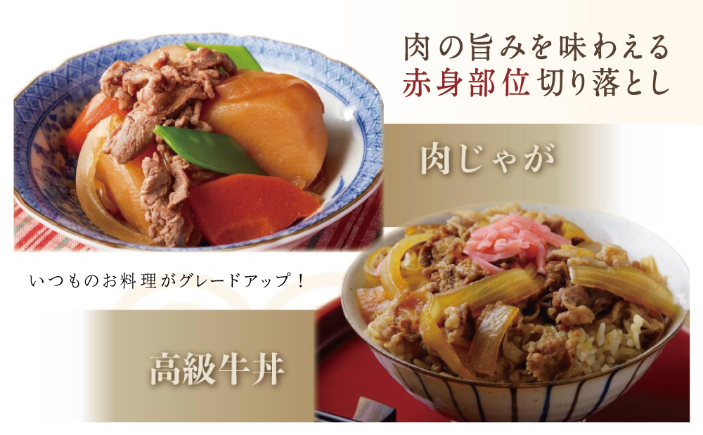 【鹿児島県産】黒毛和牛 赤身 切り落とし 1kg (500g×2） 切落し 牛丼 すき焼き 肉じゃが 炒め物 小分け 冷凍 スターゼン 南さつま市