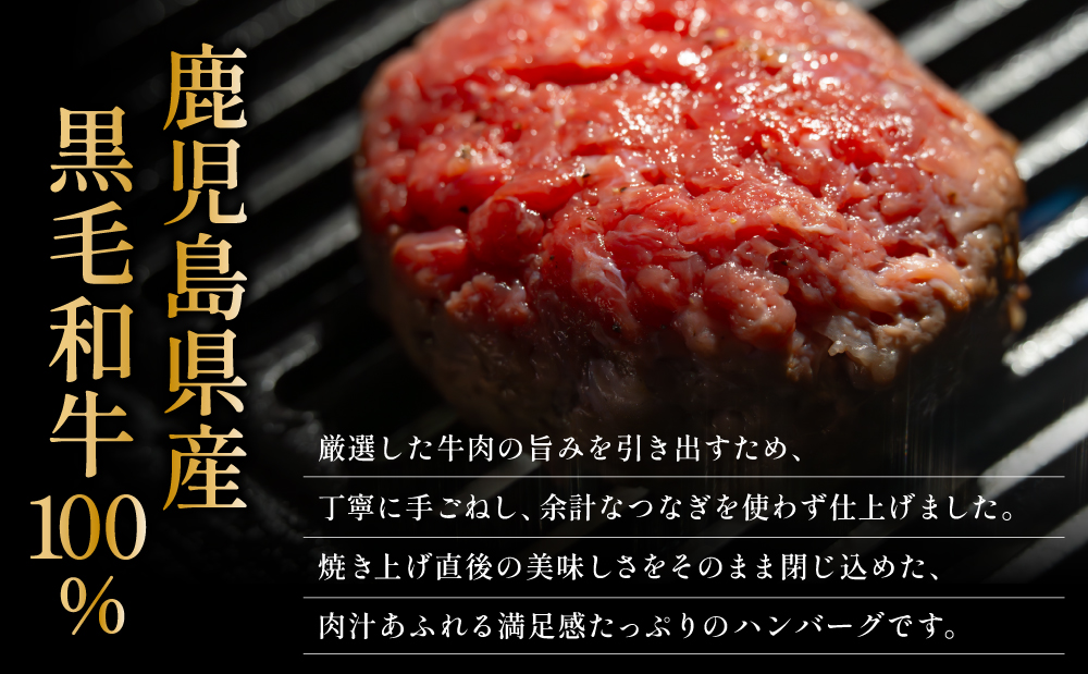 鹿児島県産黒毛和牛ハンバーグ 140g×10個セット 牛肉100% ガーリックオニオンソース 国産牛 和牛 真空包装 調理済み 湯煎 時短 簡単調理 小分け 小分けパック 個包装 晩ご飯 おかず お弁当 惣菜 お惣菜 洋食 冷凍 鹿児島県 南さつま市