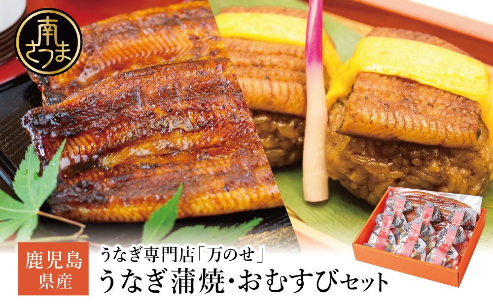 鹿児島県産 鰻 蒲焼2尾・おむすび6個 セット 詰合せ 詰め合わせ ギフト 贈答品 贈り物 手土産 御祝 お祝い 国産 鹿児島うなぎ 鰻 蒲焼き ウナギ うなぎ蒸しお結び おにぎり スタミナ 土用の丑の日 山椒 うなぎ専門店「万のせ」鹿児島県 南さつま市