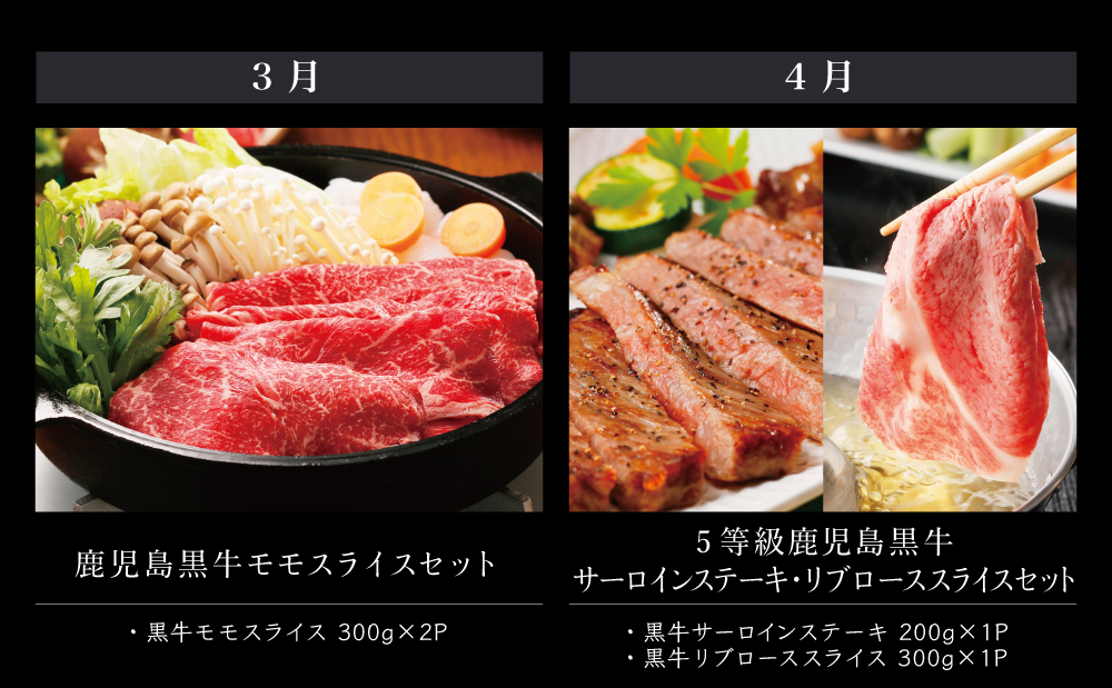 【JA食肉かごしま】鹿児島黒牛 定期便（全12回） かごしまブランド 黒毛和牛 和牛 牛肉 お肉 霜降り 赤身 ステーキ 焼肉 焼き肉 バーベキュー BBQ すき焼き しゃぶしゃぶ 食べ比べ 定期便 JA食肉かごしま 南さつま市