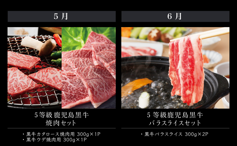 【JA食肉かごしま】鹿児島黒牛 定期便（全12回） かごしまブランド 黒毛和牛 和牛 牛肉 お肉 霜降り 赤身 ステーキ 焼肉 焼き肉 バーベキュー BBQ すき焼き しゃぶしゃぶ 食べ比べ 定期便 JA食肉かごしま 南さつま市
