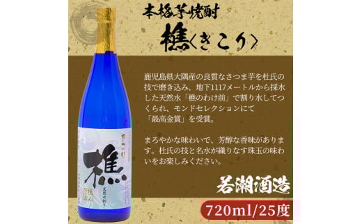 志布志の焼酎蔵めぐりセット(720ml×6本・粉末緑茶2g×10本) c6-074