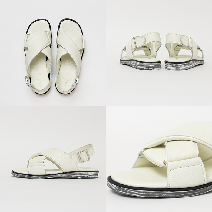 【黒毛和牛革のレザーサンダル】 CROSS STRAP SANDALS 【選べるカラー・サイズ】 全3カラー 全8サイズ レザー 牛革 靴 シューズ スニーカー プレゼント オシャレ j0-006