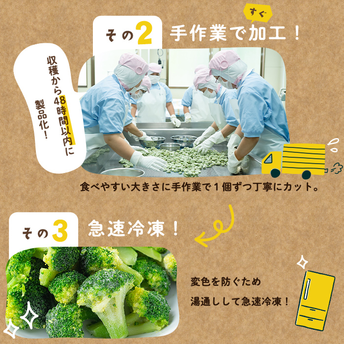 【定期便 全6回】鹿児島県産 冷凍ブロッコリー＜計4.8kg＞(200g×4袋×6ヶ月) t0048-008
