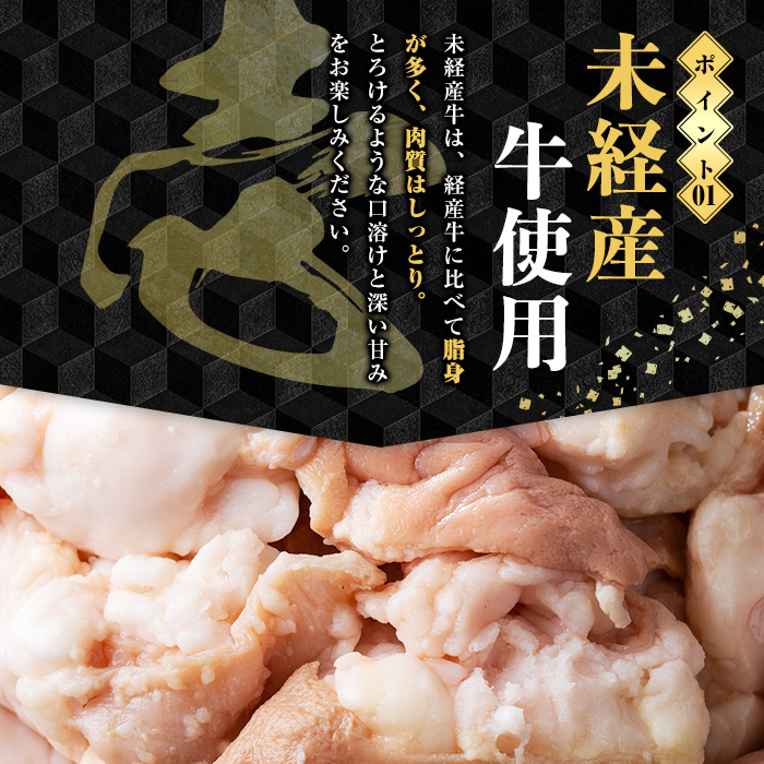 国産黒毛和牛ホルモン もつ鍋セット(6〜9人前) 黒毛和牛 肉 牛肉 国産 もつ鍋 モツ鍋 ホルモン タレ 鍋 焼肉 バーべキュー 小分け a4-100