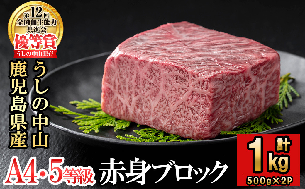 赤身ブロック計1kg(500g×2P)  c0-125
