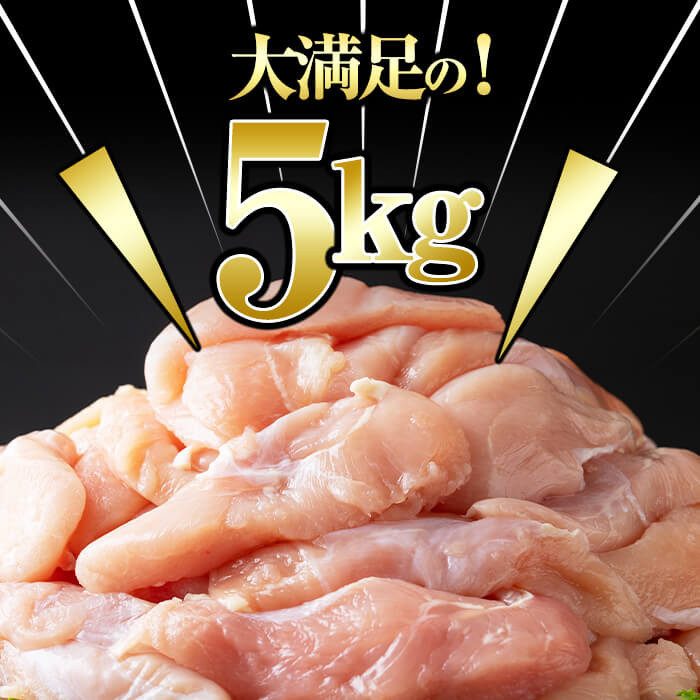 小分けで便利！鹿児島県産若鶏ささみ 計5kg(250g×20P) 鶏肉 とり肉 鳥肉 ささみ 鳥ささみ ヘルシー ダイエット 低カロリー 若鶏 小分け 真空 真空パック 保存 カット カット済 a5-258