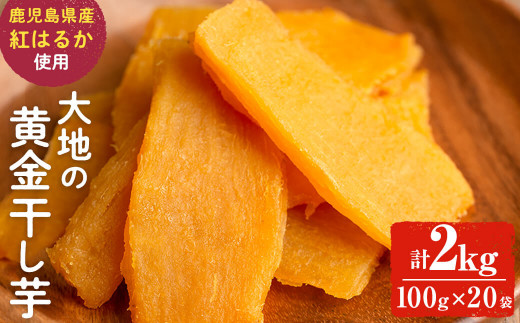 大地の黄金干し芋 計2kg(100g×20袋) b0-177