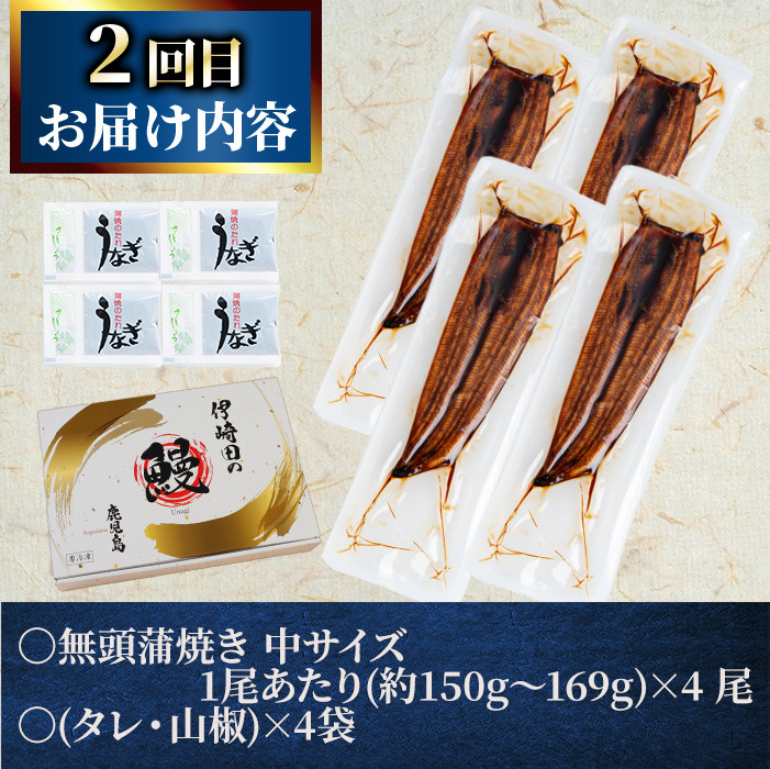 【定期便全2回】鰻と肉の定期便！ステーキ4枚と鰻蒲焼4尾をお届け！ t0057-004