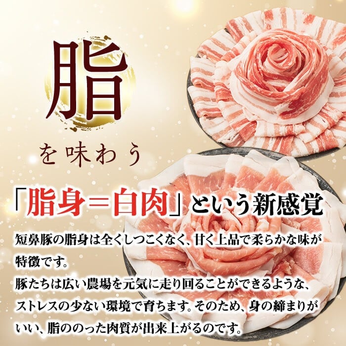 【無添加】【ギフト対応】「福別府農場」鹿児島黒豚しゃぶしゃぶ（モモ）計1kg(200g×5P) b3-015