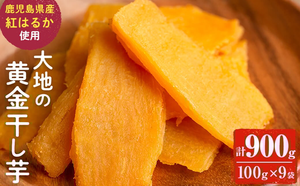 大地の黄金干し芋 計900g(100g×9袋) a1-076