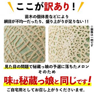 【訳あり・数量限定】牧さんの訳ありメロン 白玉(青肉)計2玉 メロン マスクメロン 果物 くだもの デザート 青肉 訳あり b0-106