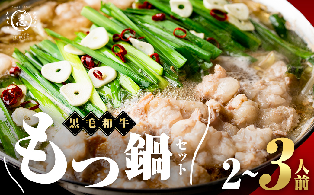 国産黒毛和牛ホルモン もつ鍋セット(2〜3人前) 黒毛和牛 肉 牛肉 国産 もつ鍋 モツ鍋 ホルモン タレ 鍋 焼肉 バーべキュー 小分け p9-042