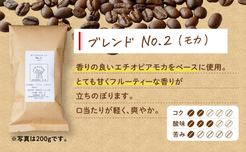 【自家焙煎】豆と麦 ブレンドNo.2（粉） 計600g（200g×3袋）　A017-019-06