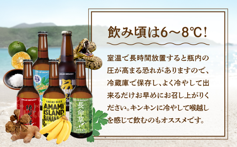 奄美クラフトビール＜5種＞5本セット【化粧箱】　A126-008-01