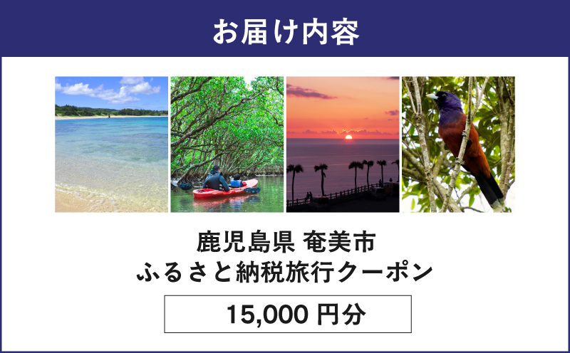 【奄美航空ツーリスト】ふるさと納税旅行クーポン15,000円　A179-FT003