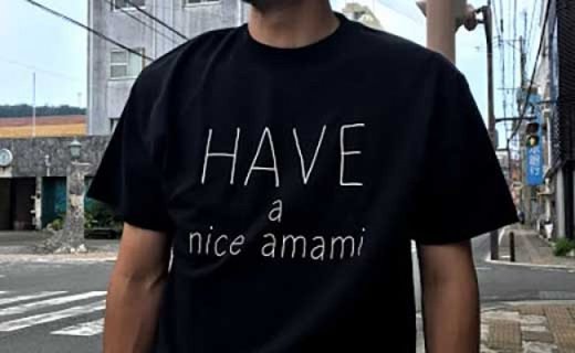 Have a nice amami 半袖Tシャツ（ブラック）-1001