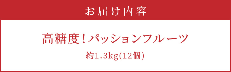 【2025年先行予約】《厳選大玉》高糖度！パッションフルーツ約1.3kg（12個）　A059-004