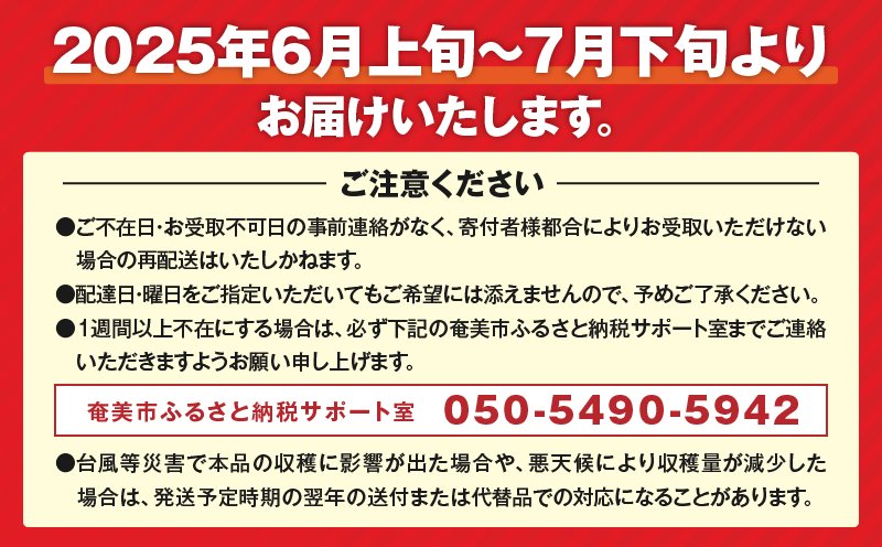 【2025年先行予約】奄美大島産パッションフルーツ約2kg　A054-002