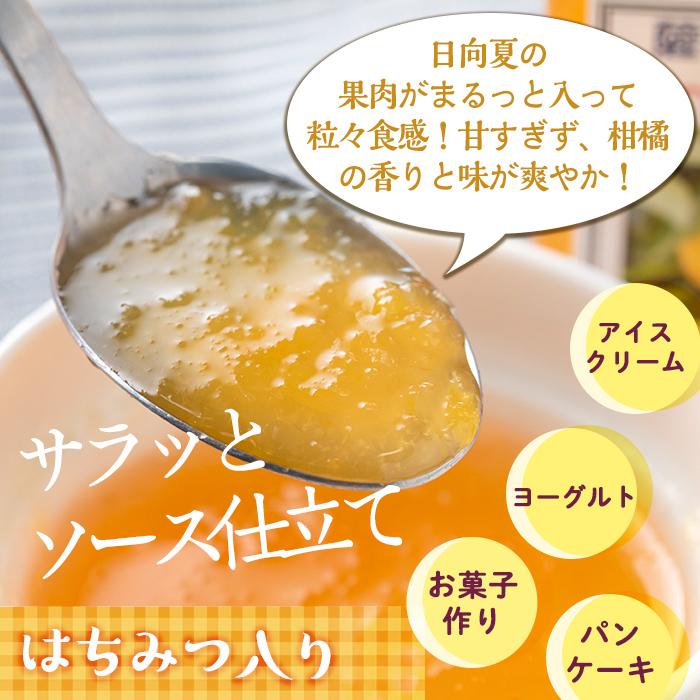 isa549 手作りはちみつ入り日向夏マーマレード(計6個・各140g)日向夏の果肉が入った低糖のハンドメイドジャム【薩摩美食倶楽部】