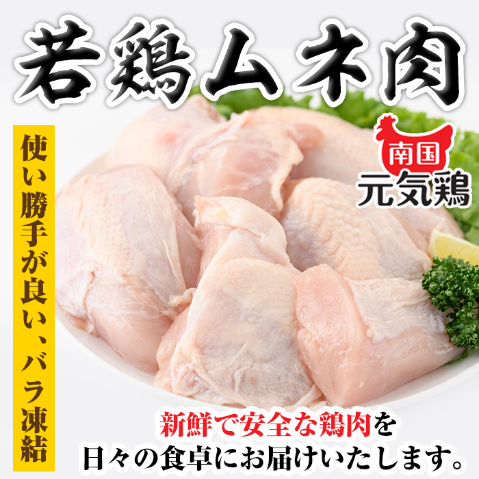 isa491 南国元気鶏ムネ肉(計10kg・500g×20P)【マルイ食品】