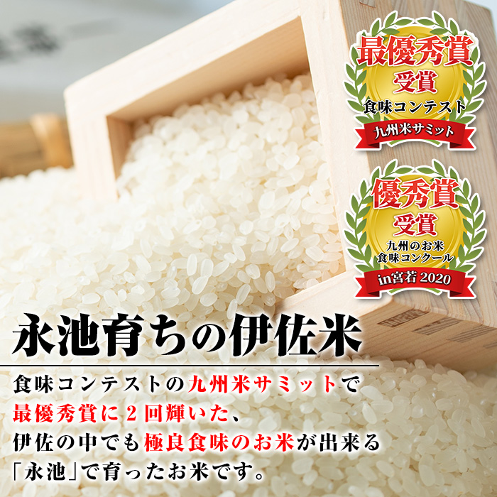 isa539 【定期便】令和6年産 新米 特別栽培米 伊佐米永池ひのひかり(計9kg・3kg×3ヶ月)【エコファーム永池】