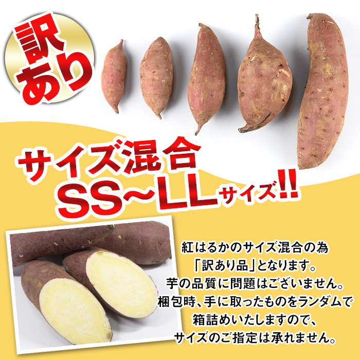 isa521 《訳あり》熟成紅はるか(約5kg・SS〜LLサイズ混合) 【いさ工房】