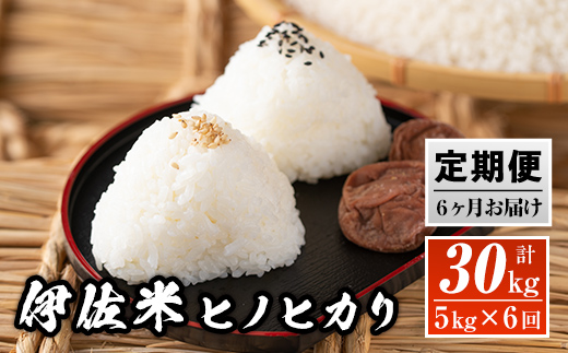 E3-01 【定期便】鹿児島県産！伊佐米ヒノヒカリ(計30kg・5kg×6ヶ月) 薩摩の北の郷、清き水の流れで生まれるお米【神薗商店】