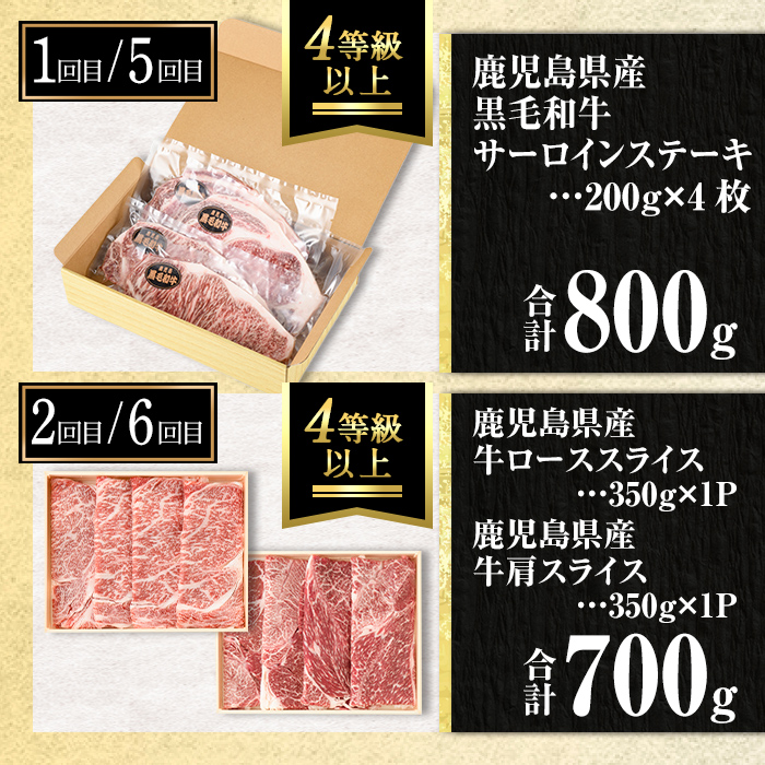 isa650 【定期便8回】工場新設一周年記念 牛肉堪能定期便(合計6.8kg) 黒毛和牛 リブロース サーロイン ステーキ スライス 大判 焼肉 牛 うし 牛肉 すきやき しゃぶしゃぶ 牛しゃぶ ロース アウトドア 食べ比べ BBQ 冷凍 【サンキョーミート株式会社】