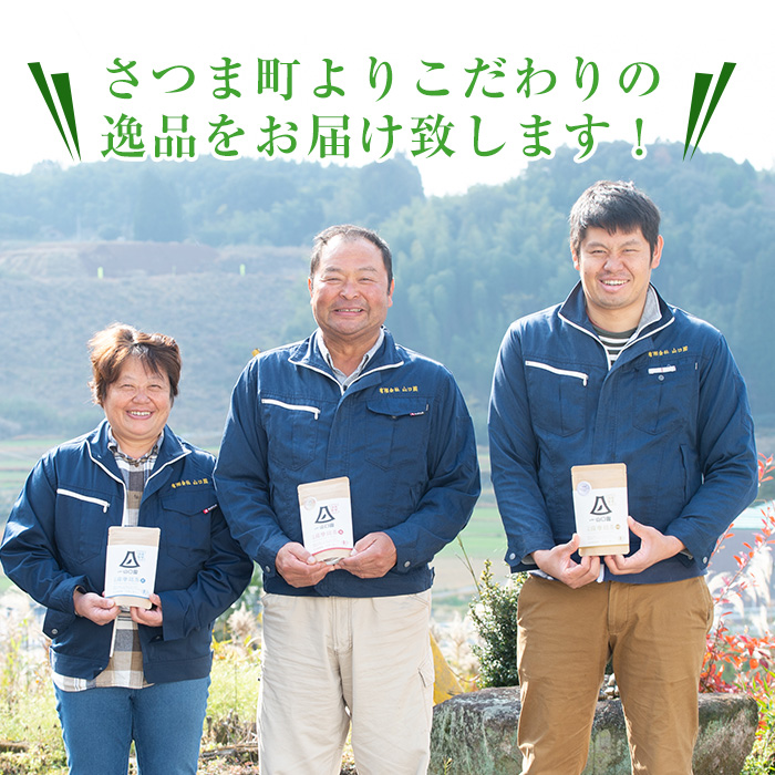 s090 《Japanese Tea Selection Pari 受賞茶》鹿児島の有機薩摩銘茶2種セット(特選・極 各80g・計160g) 銘茶 有機栽培 一番茶 茶葉 お茶 緑茶 ギフト 贈答【山口園】