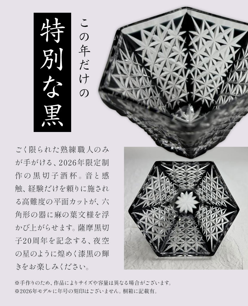 薩摩切子 2026 黒切子 昴 薩摩びーどろ工芸株式会社《90日以内に出荷予定(土日祝除く)》鹿児島県 さつま町 送料無料 伝統工芸 切子 さつま切子 グラス