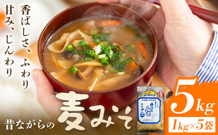麦味噌 味噌 みそ 計5kg(1kg×5袋) さつま食品《30日以内に出荷予定(土日祝除く)》味噌汁 麦みそ 調味料 和食 豚汁 鹿児島県 さつま町